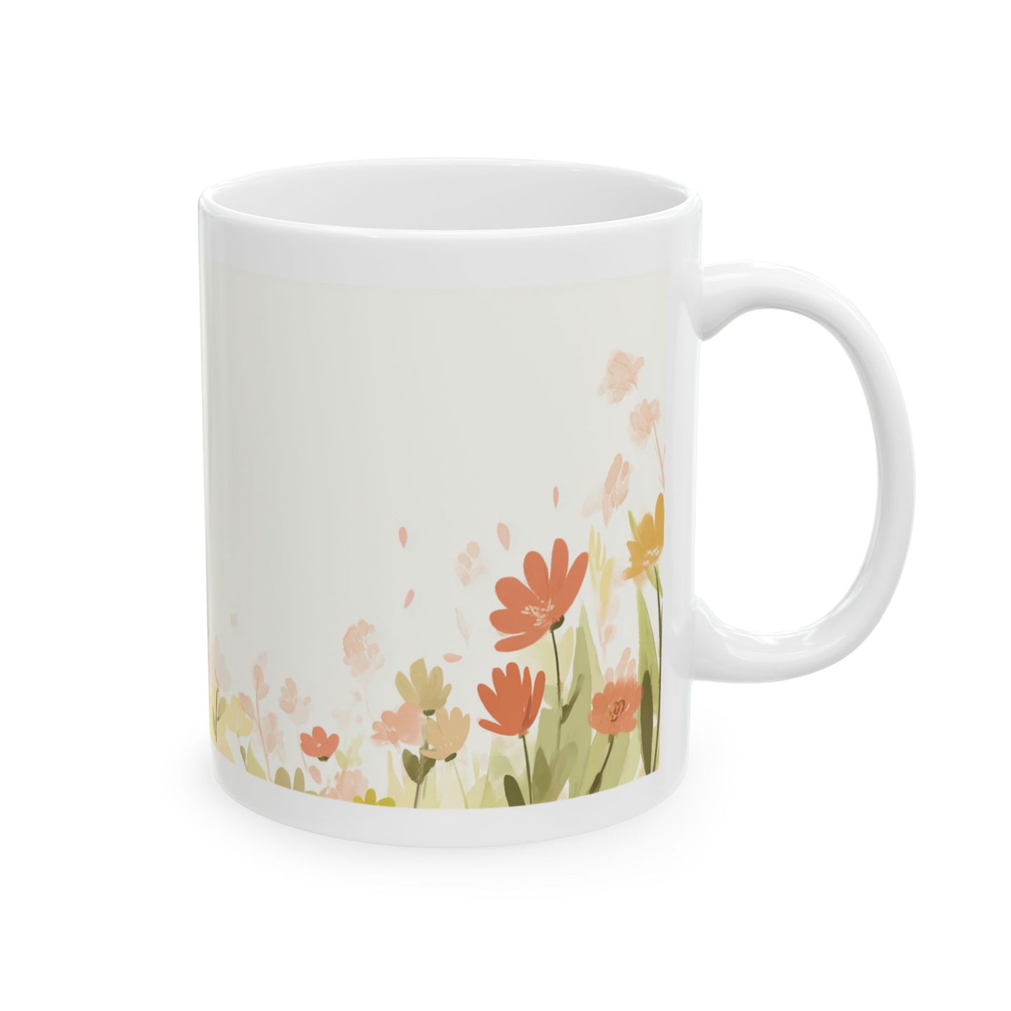 Charming Floral Coffee Mug | Perfect Gift for Moms, Friends, or Birthdays | Cheerful Drinkware for Home & Office, 11oz & 15oz Options