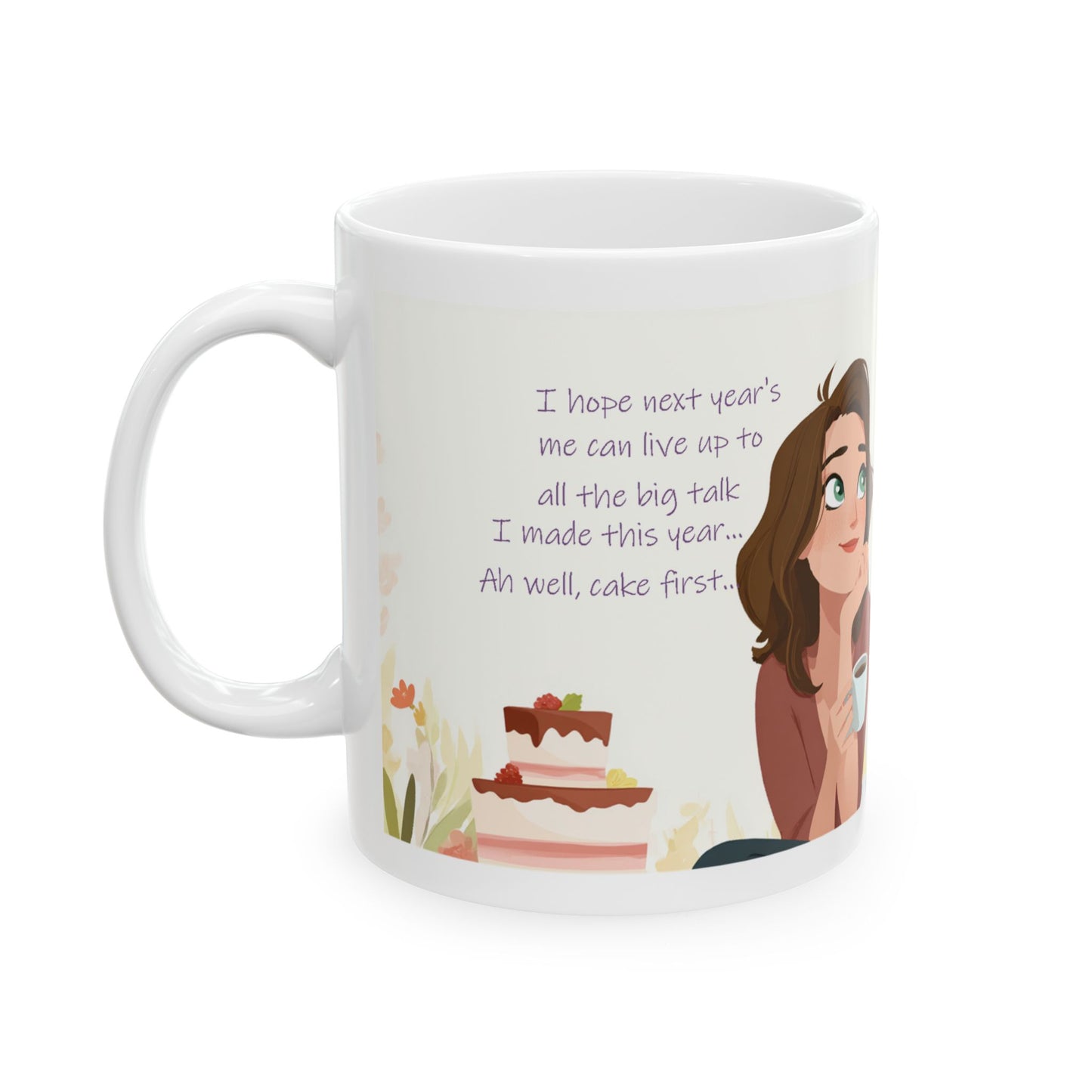 Charming Floral Coffee Mug | Perfect Gift for Moms, Friends, or Birthdays | Cheerful Drinkware for Home & Office, 11oz & 15oz Options