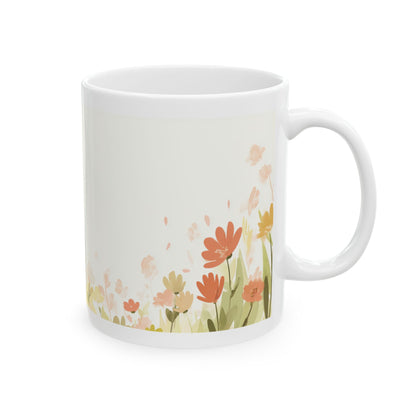 Charming Floral Coffee Mug | Perfect Gift for Moms, Friends, or Birthdays | Cheerful Drinkware for Home & Office, 11oz & 15oz Options