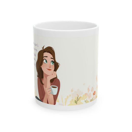 Charming Floral Coffee Mug | Perfect Gift for Moms, Friends, or Birthdays | Cheerful Drinkware for Home & Office, 11oz & 15oz Options